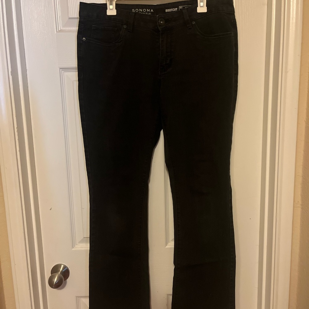 Sonoma Black Boot Cut Jeans Classic Style